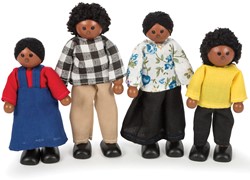 Tidlo Poupées Multiculturelles Famille Noire