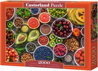 Castorland puzzle superfood table 2000 pièces aliments colorés-2