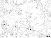Matta Kids - Jungle Explorer set de table à colorier silicone réutilisable effaçable