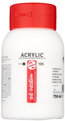 Talens peinture acrylique Blanc de Titane 750 ml - peinture professionnelle