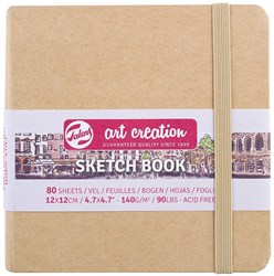 Talens carnet de croquis kraft 12x12 cm 140 g 80 feuilles compact créatif