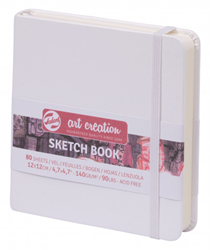 Talens carnet de croquis papier créatif 12x12 cm 140g 80 feuilles blanc