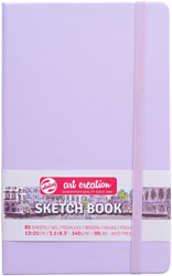Talens carnet de croquis violet pastel 13x21 cm rigide 80 feuilles 140 g