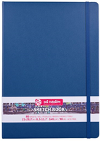 Talens carnet de croquis A4 rigide 80 feuilles bleu marine 140 g élastique