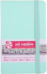 Talens carnet de croquis vert menthe couverture rigide 9x14 cm 140 g 80 feuilles