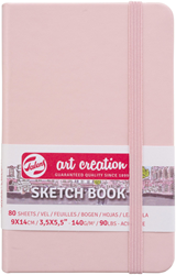 Talens carnet de croquis rose 9x14 cm 140g 80 feuilles pour enfants