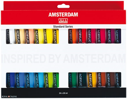 Bruynzeel set de peinture acrylique - Amsterdam Standard Series 24 couleurs 20 ml