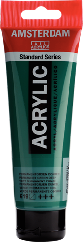 Royal Talens Amsterdam peinture acrylique 120 ml vert permanent foncé peinture