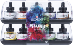 Ecoline Vloeibare Waterverf Mengset, 10x30ml
