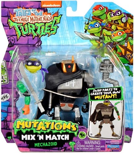 Playmates figurine d'action TMNT Mechazoid - Jouet mutant Mix et Match