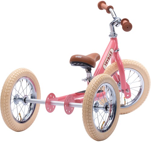 Trybike draisienne 2-en-1 Steel - rose vintage - vélo enfant-3