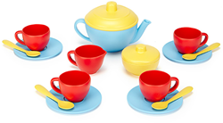 Green Toys Service à thé avec théière bleue