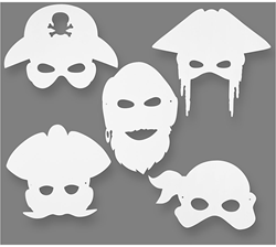 TeACH Me masques de pirate carton 16 pièces loisirs créatifs fête