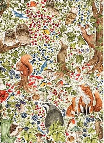 Gibsons The Art File: Wildtiere im Wald - 1000 Teile