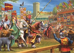 Gibsons puzzle The Joust at Warwick - 1000 pièces château médiéval