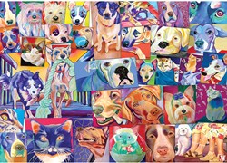 Gibsons puzzle chats et chiens - 1000 pièces de plaisir