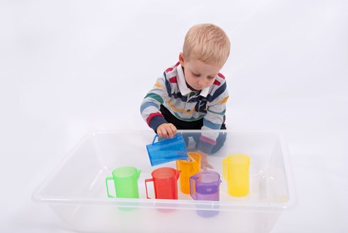 TickiT ensemble de pichets colorés - jouet translucide - 6 pièces-3