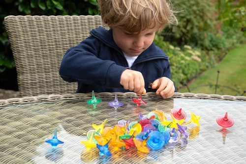 TickiT toupies de couleur translucide jouet - set de 36 pièces-2