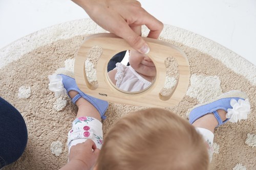 TickiT miroir à main en bois jouet éducatif miroir plat-3