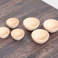TickiT bols en bois naturel 92 mm - lot de 3 - jouet éducatif-2