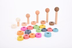 TickiT jouet en bois Rainbow Community People - jeu éducatif