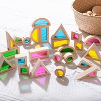 TickiT Blocs Arc-en-ciel Set - Jouet en Bois 24 pièces-3