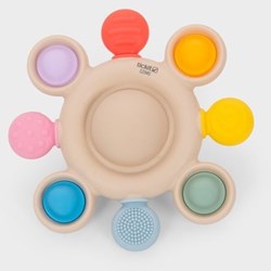 TickiT anneau de dentition en silicone jouet sensoriel bébé arc-en-ciel