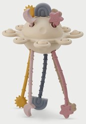 TickiT jouet sensoriel SiliSoft Zip Pull Toy Earth multicolore