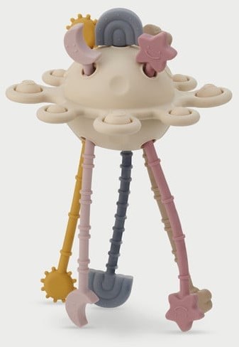 TickiT jouet sensoriel SiliSoft Zip Pull Toy Earth multicolore