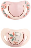 Tigex sucettes silicone Smart Planet 2 pièces 6-18 mois rose