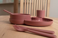 Dantoy set vaisselle enfant TINY Dinnertime rouge 7 pièces jouet durable-2