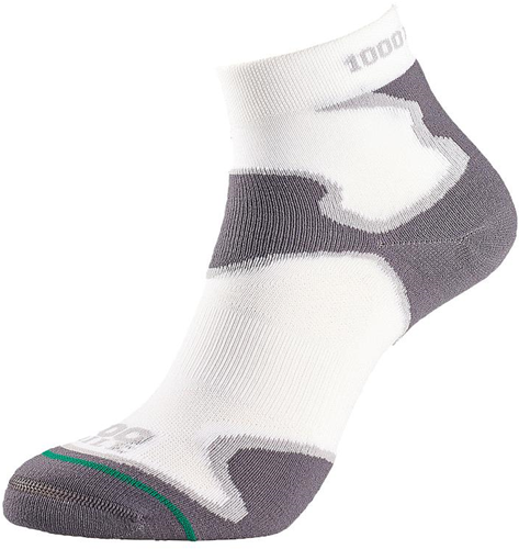 1000 Mile chaussettes de sport homme basses blanc gris - Chaussettes Fusion confort
