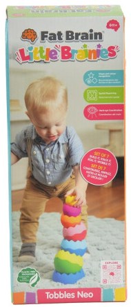 Fat Brain Toys tour à empiler Tobbles Neo jouet sensoriel coloré