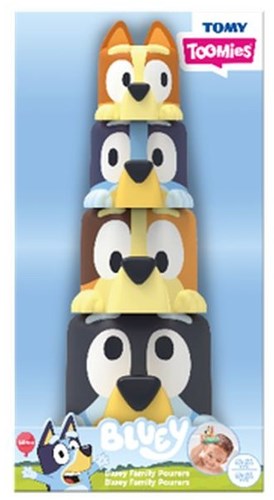 Spectron Bluey jouet de bain famille gobelets empilables et verseurs 4 pièces