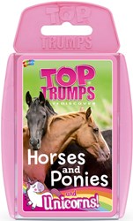 Winning Moves jeu de cartes chevaux poneys licornes Top Trumps éducatif