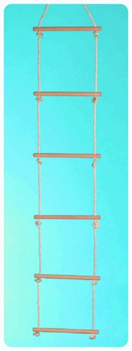 NHF Touwladder met 6 sporten (8mm/2 meter)
