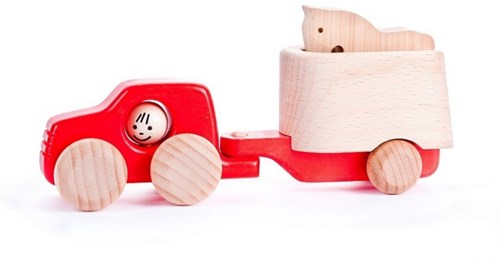 Bajo voiture jouet en bois avec cheval - jouet enfant imaginatif