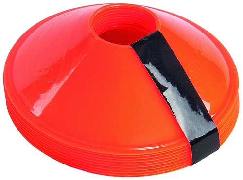 Precision cônes d'entraînement set - orange - 10 pièces - plastique