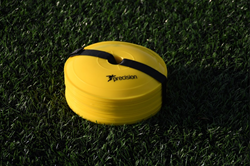 Precision plots d'entraînement plats jaune lot de 40 - marqueurs sportifs