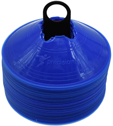 Precision cônes d'entraînement - cônes bleus 50 pièces 20cm sport