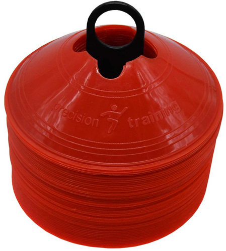 Precision cônes de disque d'entraînement set de 50 rouge 20cm
