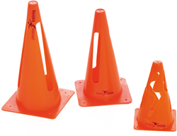 Precision cônes d'entraînement flexibles orange lot de 4 - cônes 23 cm