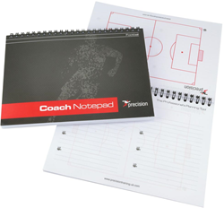 Precision bloc-notes football A5 Pro-Coach noir 6 pièces