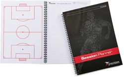 Precision planificateur d'entraînement football A4 bloc-notes noir 6 pièces