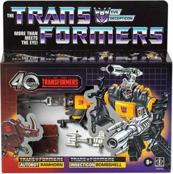 Hasbro figurine Transformers Retro G1 Ramhorn & Bombshell pack de 2