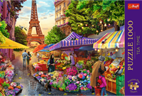 Trefl puzzle 1000 pièces - Premium Plus Tea Time Flower Market Paris-2