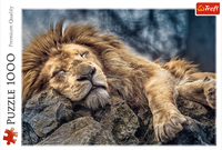 Trefl puzzle - 1000 pièces - lion endormi - puzzle adulte-2