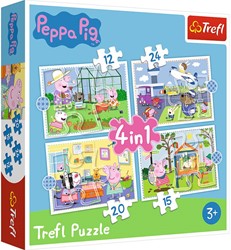 Trefl Peppa Pig coffret puzzle - 4-en-1 puzzle carton jouet enfant