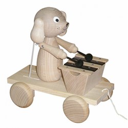 Miva chien à tirer en bois avec xylophone - jouet éducatif