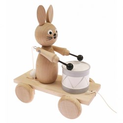 Miva jouet à tirer en bois lapin avec xylophone - jouet éducatif